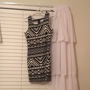 A black and white work dress